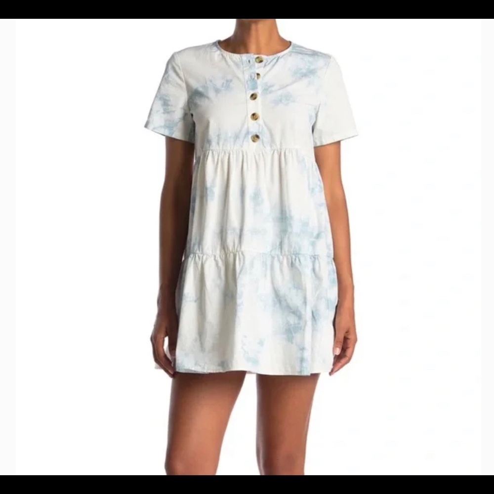 Madewell Tiered Tie-Dye Short Dress